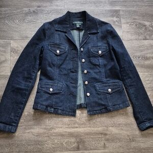 Lauren Ralph Lauren Dark Blue Denim Jacket‎